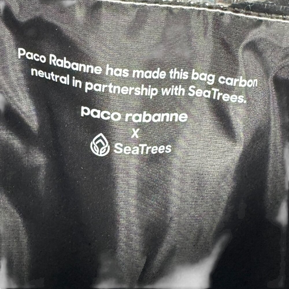 Paco Rabanne X SeaTrees Space Age Silver tote Bag chrome look - Picture 7 of 10